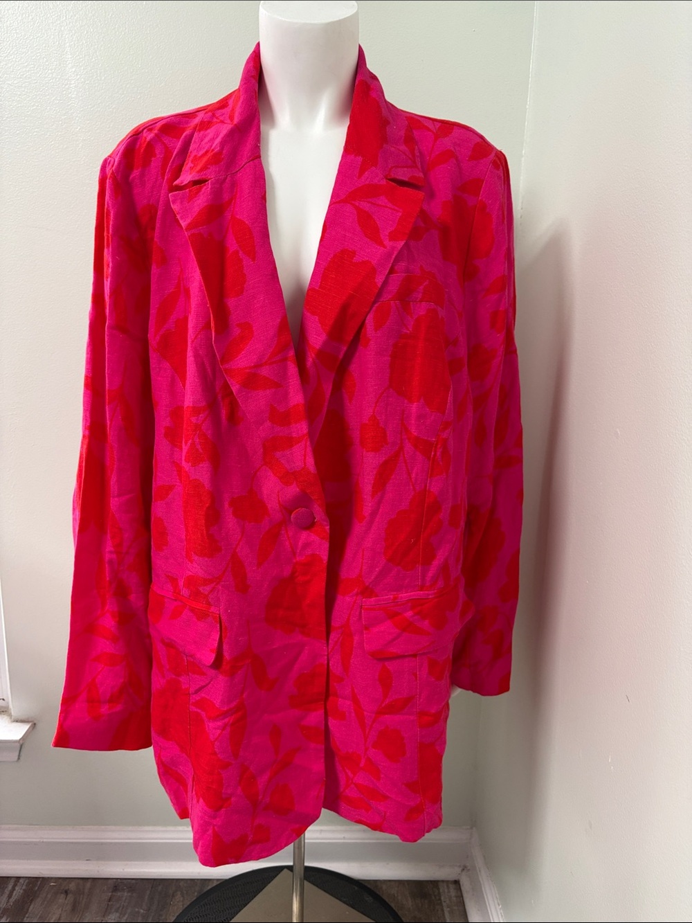 Women's 2X Classic Rose Blazer Kate Spade New York Target Collaboration Red Pink - Picture 6 of 10
